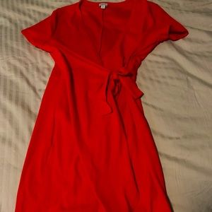 J.crew wrap dress- red